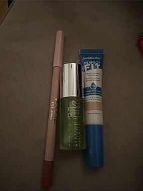 Milk Makeup Green Lip Oil with Nude Pink Lip Pencil